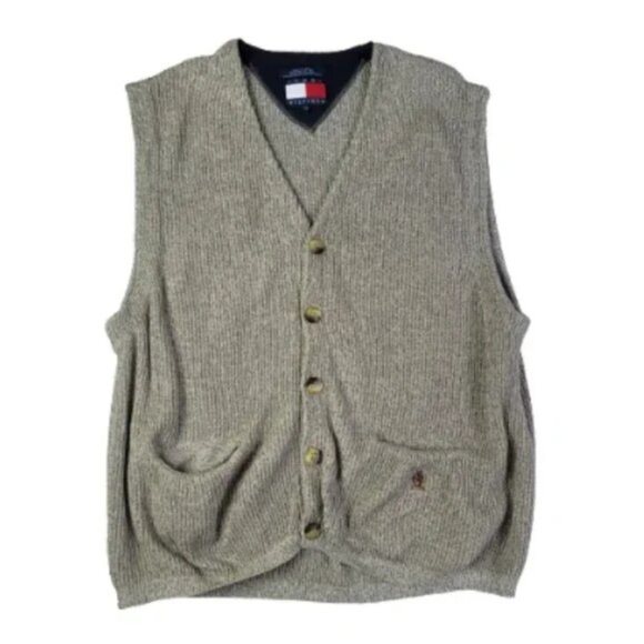 Tommy Hilfiger Other - Tommy Hilfiger Button Front Sweater Vest Vintage Size L